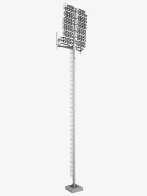 High mast pole with maintenance platform High mast pole with maintenance platform